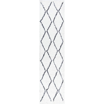 Catala Moroccan Diamond Shag Area Rug